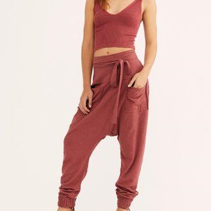 FREE PEOPLE BEACH UPTOWN HAREM PANTS BELT TIE S